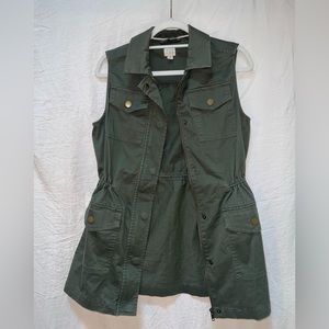 A New Day Long Fall Green Vest